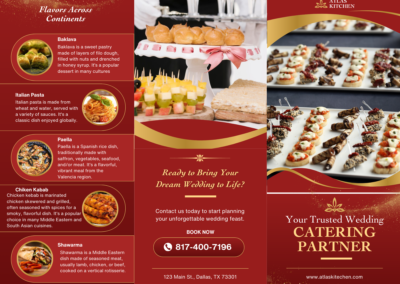 Social media graphic ad design for catering service brochure by Najat Allili