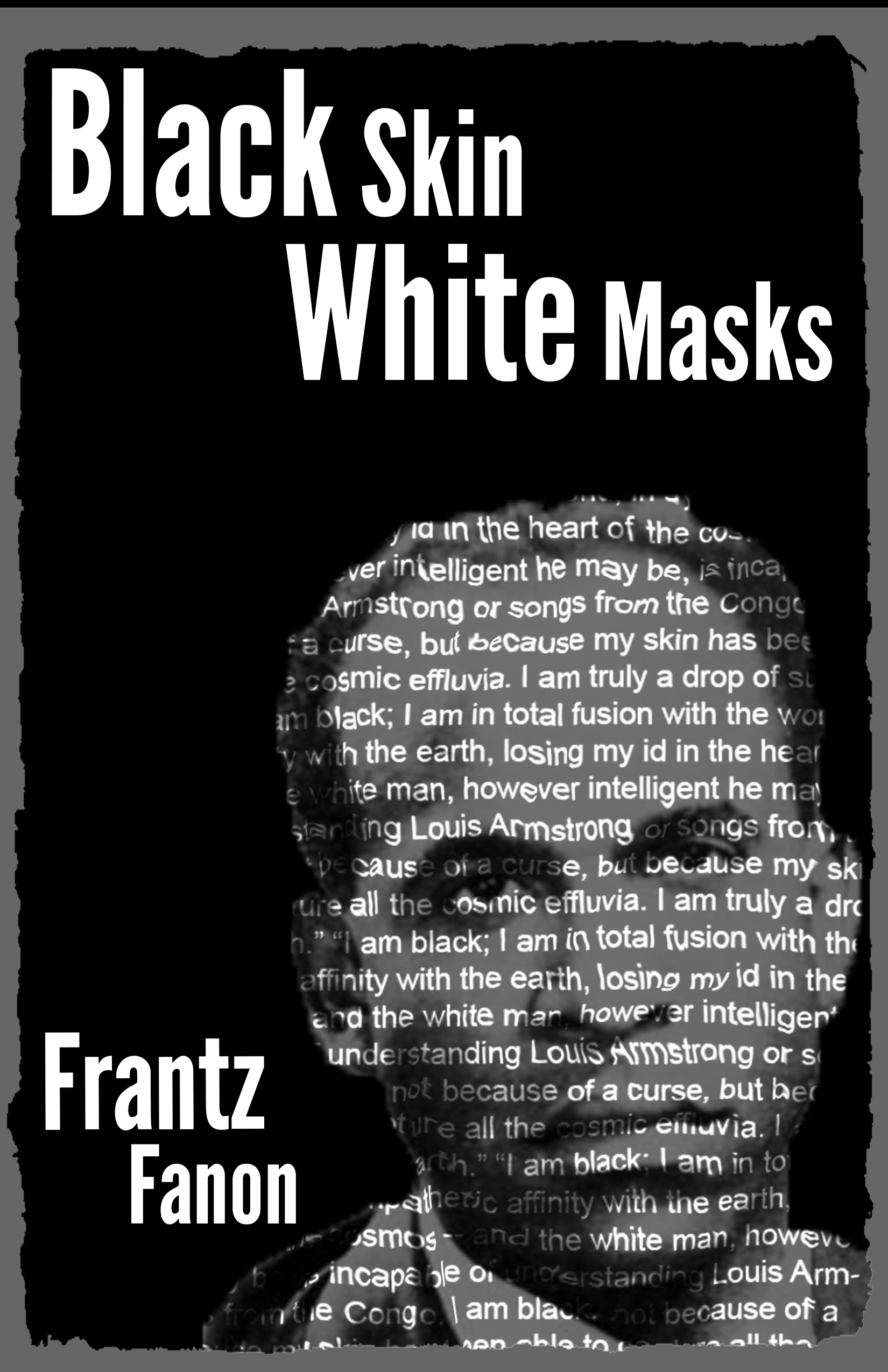 Book cover design with displacement text effect created in Photoshop by Najat Allili